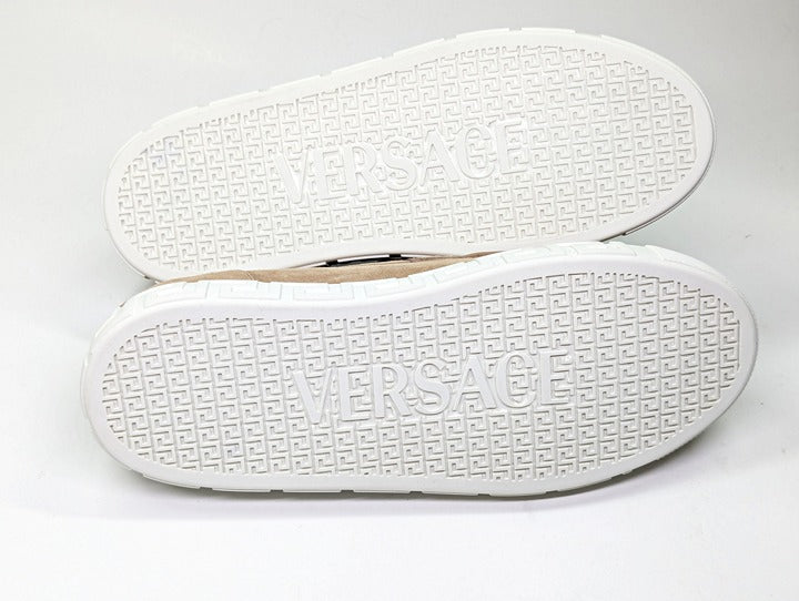 Versace Men's Medusa '95 Greca Light Sand Suede Loafers Size 43 (MSRP $750)