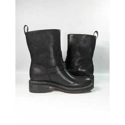 Rag & Bone Women's RB Moto Studded Pull On Boots Black Size 9 (MSRP $595)