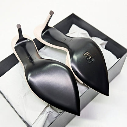 Giuseppe Zanotti Intrigo 90mm Crocodile Beige Mule Sandals Size 39 (MSRP $795)