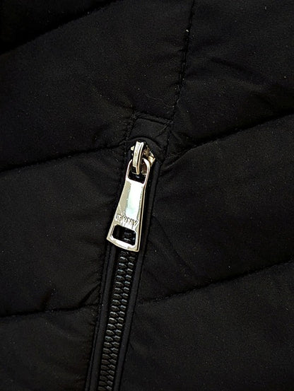 DKNY Women's Black Bibbed Packable Puffer Coat Size XS (MSRP $180)