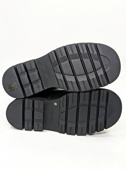 Bottega Veneta Men's Lug Sole Combat Boots in Black Leather Size 41 (MSRP $1450)