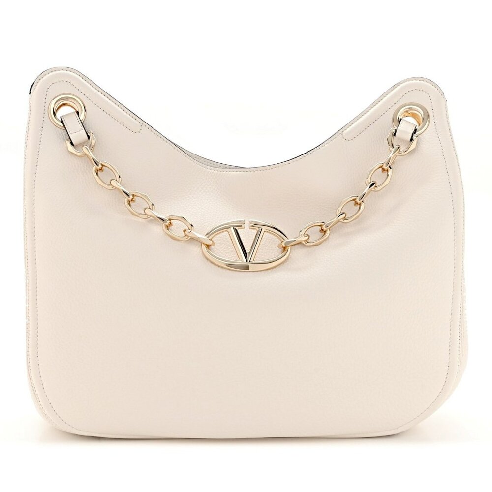 Valentino Garavani Women's Gold Tone VLogo Moon Leather Tote Bag (MSRP $3,950)