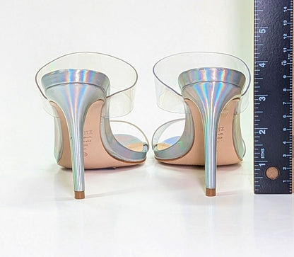 Schutz Women's Ariella Clear Strap High-Heel Slide Sandals Size 6.5 (MSRP $128)
