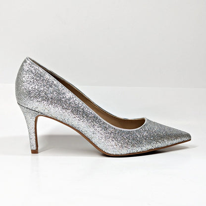 On 34th Women's Jeules Silver Glitter Pointed-Toe Pumps Size 9.5 (MSRP $80)