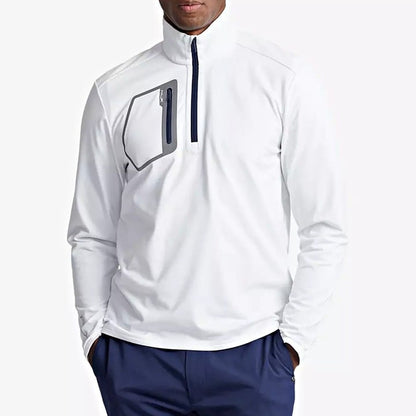 RLX Ralph Lauren Men's Jersey Half-Zip Golf Top Ceramic White Size XXL MSRP $138