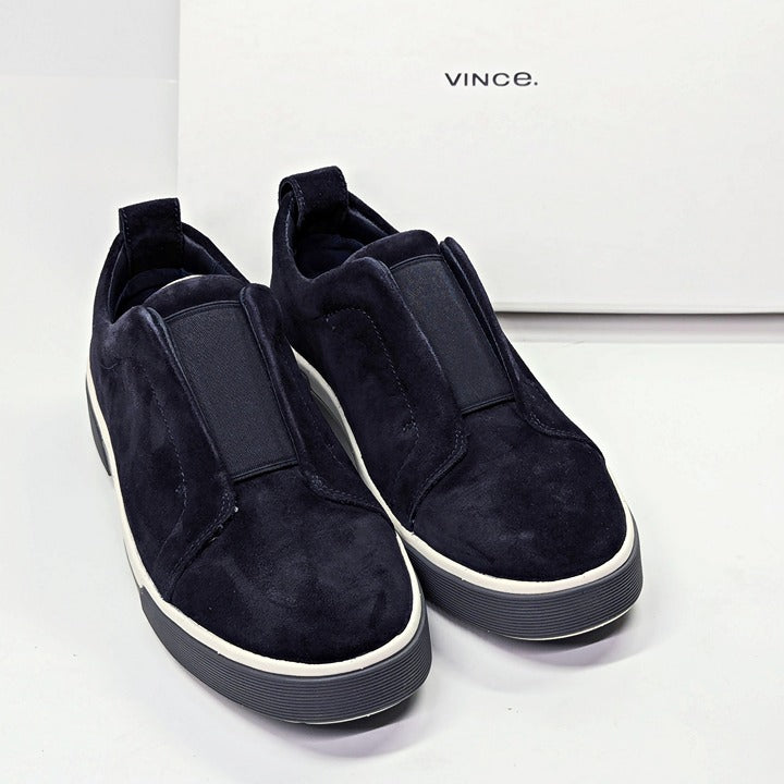 Vince Ranger Men's Navy Coastal Suede Slip-On Sneaker Size 9 (MSRP $250)