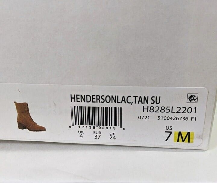 Vince Henderson Women's Tan Suede Lace-Up Booties Size 7 M (MSRP $395)