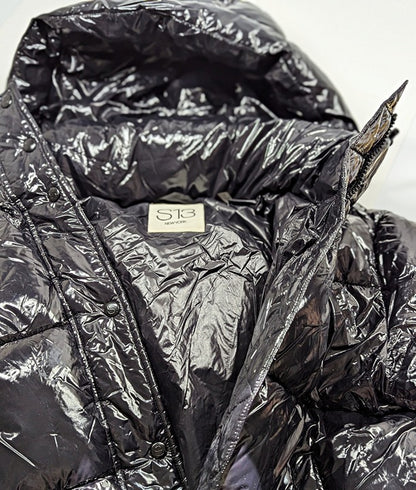 S13 Women's Lexie Black Hooded Water-Resistant Puffer Coat Size S (MSRP $300)