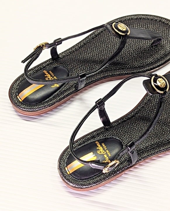 Sam Edelman Gigi Signet Women's Black Thong Sandal Size 7 M (MSRP $120)