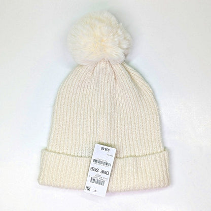 I.N.C. International Concepts Women's Ivory Embellished Beanie (MSRP $36)