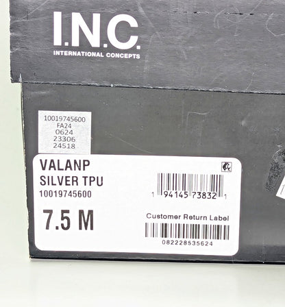 I.N.C. International Concepts Valan Silver Triple Straps Flats Size 7.5 MSRP $80