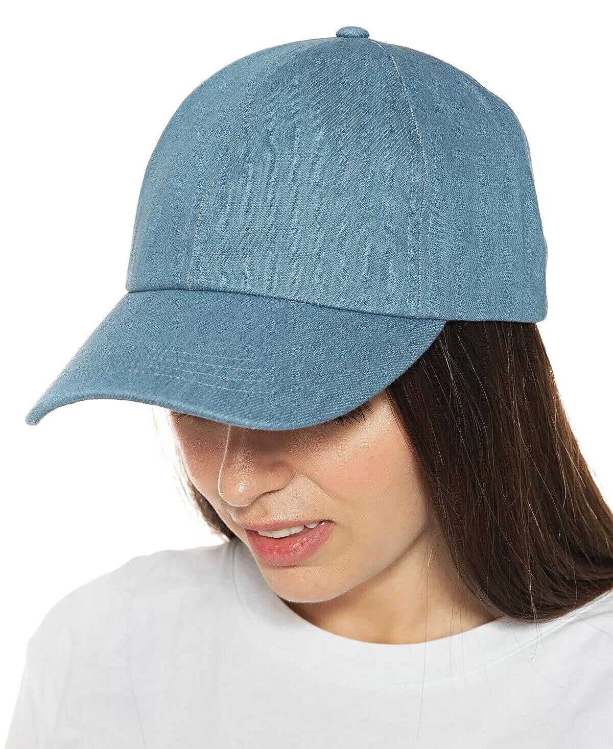 Jenni Women's Baseball Cap Hat Packable Blue Denim Adjustable (MSRP $30)