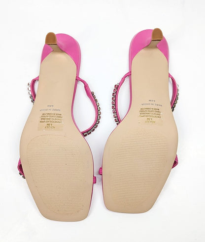 Aqua Women's Lily Slip On Embellished Sandals Pink Size 8.5 (MSRP $138)