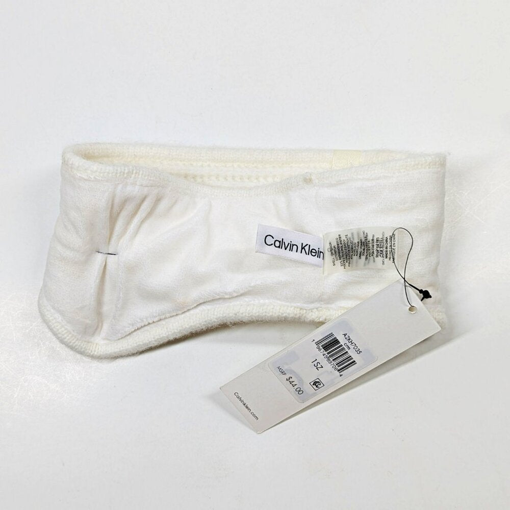Calvin Klein Women's Cream Headband Chain Knit Pattern O/S (MSRP $44)