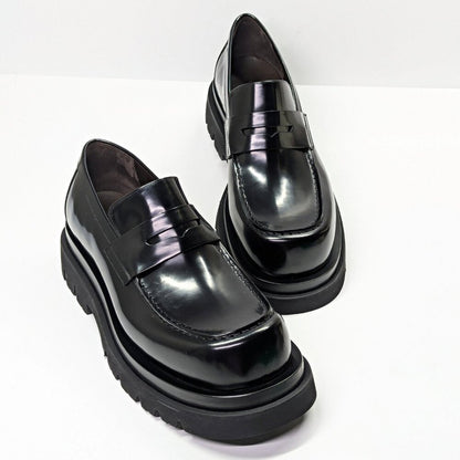 Bottega Veneta Men's Leather Slip On Lug Penny Loafers Size 42.5 (MSRP $1,300)