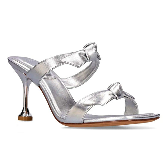 Alexandre Birman Clarita 85 Squared Flare Leather Sandals Size 39.5 IT MSRP $595