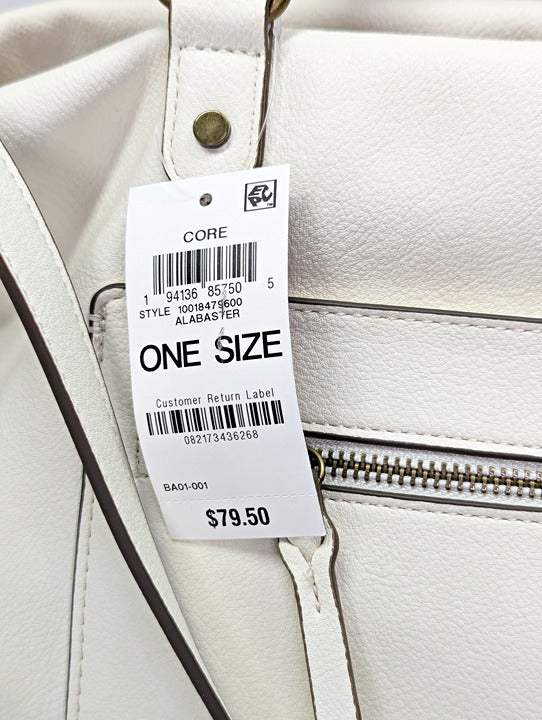 Style & Co Women's Hudsonn Tote Alabaster O/S (MSRP $80)