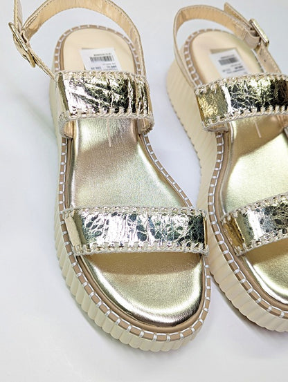 Dolce Vita Daiya Women's Metallic Platinum Platform Sandal Size 10 (MSRP $130)