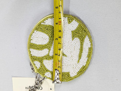 On 34th Hand Beaded Round Coin Purse Green (MSRP $40)