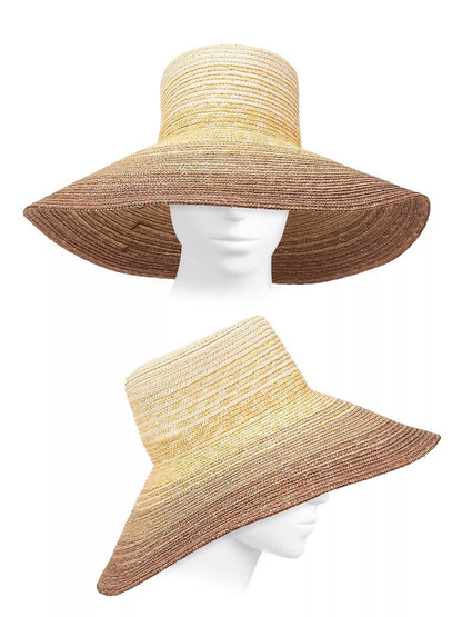 Eugenia Kim Women's Mirabel Ombré Straw Wide Brim Sun Hat O/S (MSRP $495)