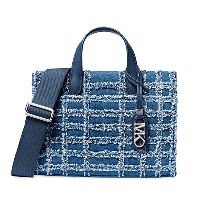 Michael Kors Gigi Small East West Messenger in Blue Denim (MSRP $328)