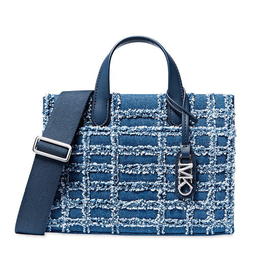 Michael Kors Gigi Small East West Messenger in Blue Denim (MSRP $328)