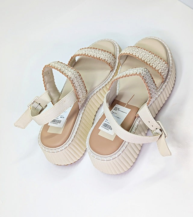 Dolce Vita Daiya Women's Ivory Platform Sandals Size 9 (MSRP $130)