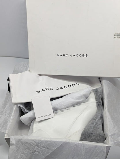 Marc Jacobs Women's Ryder White Leather High-Heel Booties Size 38 EU (MSRP $495)