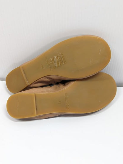 See by Chloé Jane Women's Leather Ballet Flats Light Beige Size 5 US (MSRP $235)