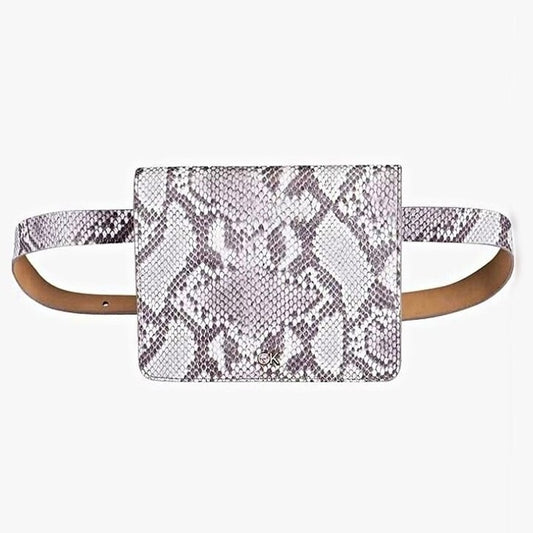 Calvin Klein Wide Flap Embossed Monogram Belt Bag Buckle Size M (MSRP $98)