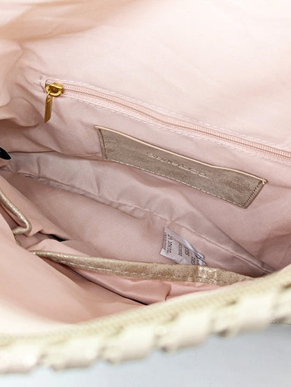 Style & Co Women's Whipstitch East West Flap Crossbody in Metallic (MSRP $80)