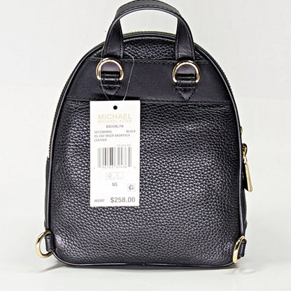 Michael Kors Brooklyn Mini Leather Pebbled Messenger Backpack (MSRP $258)