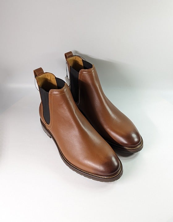 Cole Haan Men's Warner Grand Chelsea Boot Brown Leather Size 9.5 M (MSRP $350)