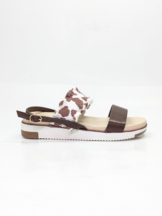 Journee Women's Riya Formed Footbed Sling Back Sandals Size 7.5 (MSRP $75)