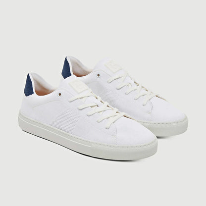 GREATS Men's Royale Knit Lace Up Sneakers White Navy Size 10 (MSRP $179)