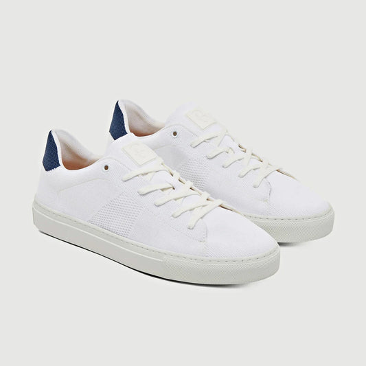 GREATS Men's Royale Knit Lace Up Sneakers White Navy Size 10 (MSRP $179)