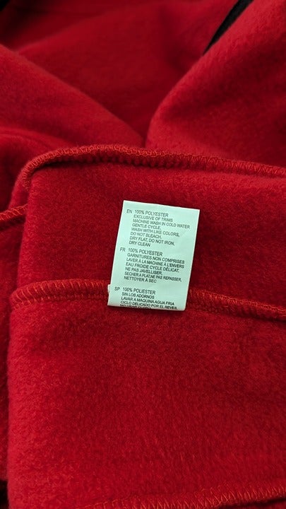 Never Lose HEDGE Men's Zipper Front Fleece Jacket Red Size S (MSRP $79)