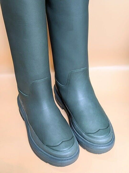 Hunter Women's Olive Chasing Knee Boot Killing Eve Size 10 / EU 42 (MSRP $395)