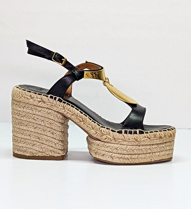 Chloé Women's Pema Strappy Espadrille Platform Sandals Size 37 EU (MSRP $925)