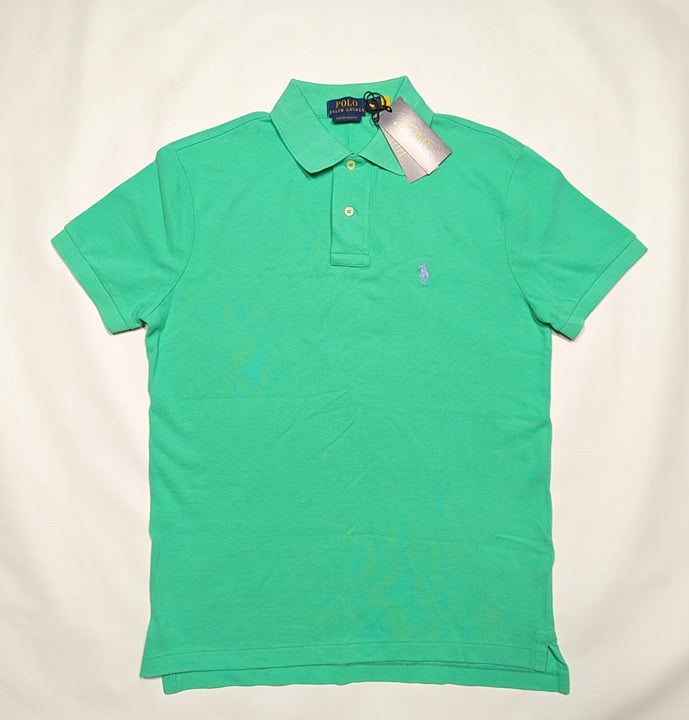 Polo Ralph Lauren Men's Cotton Custom Slim Fits Solid Green Size S (MSRP $110)