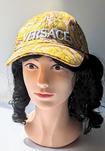 Versace Men's Logo Barocco Baseball Cotton Cap Size 58 (MSRP $525)