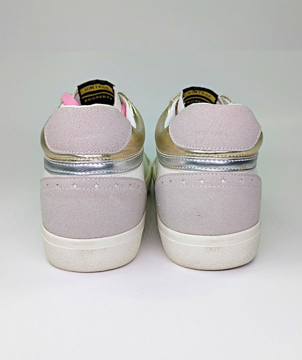 NWOB Vintage Havana Mona Metallic Glitter Women's Lace Up Sneaker Size 11