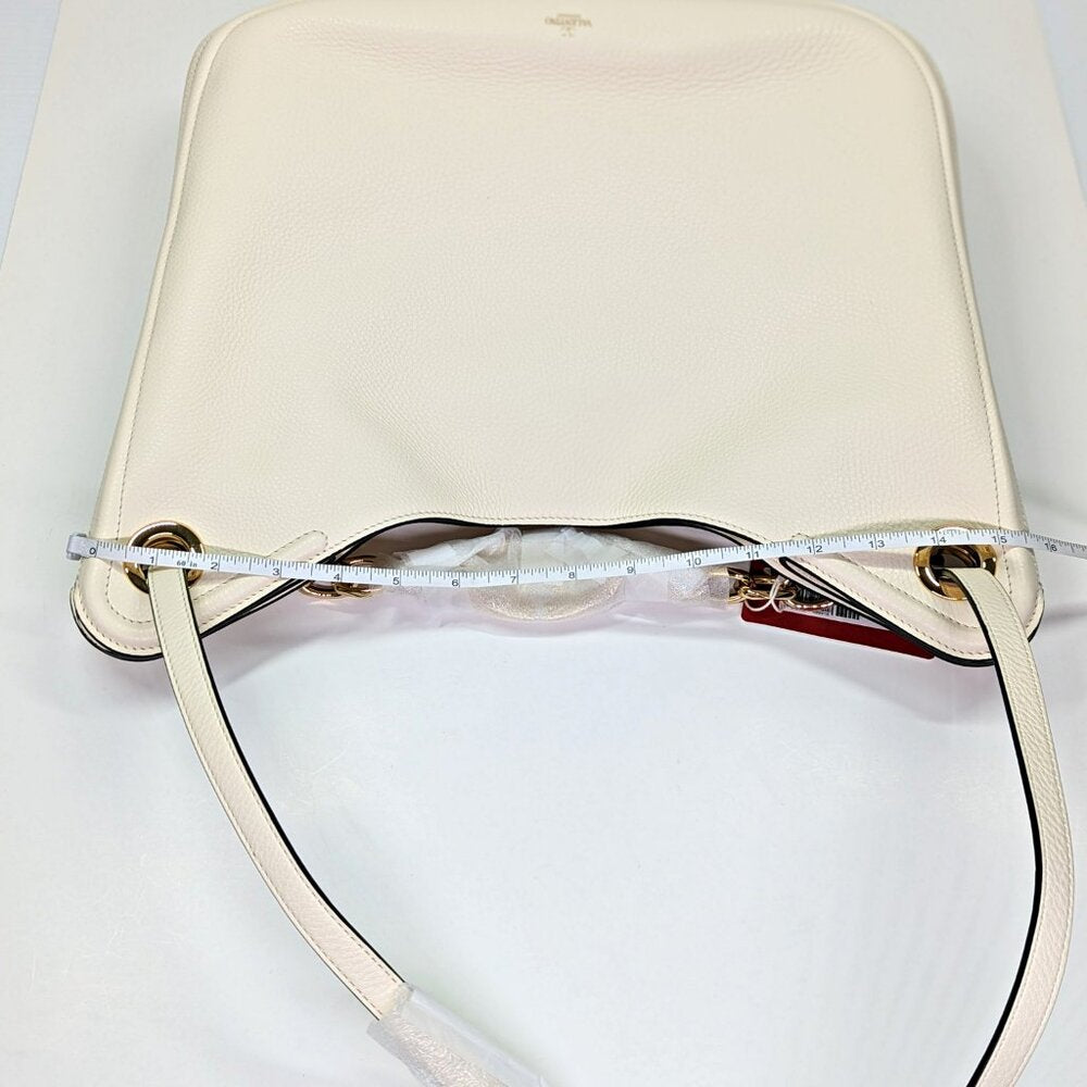 Valentino Garavani Women's Gold Tone VLogo Moon Leather Tote Bag (MSRP $3,950)