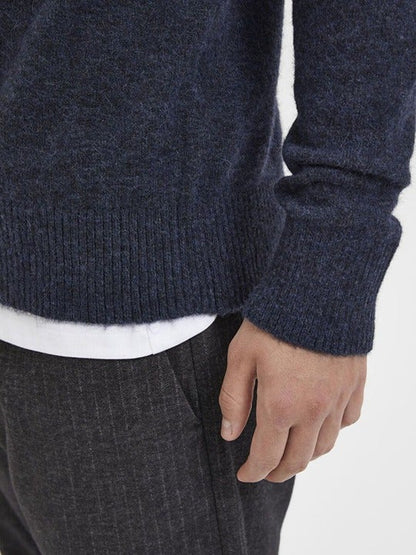 Selected Homme Men's Alpaca Blend Jumper Sweater Sky Captain Size M (MSRP $140)