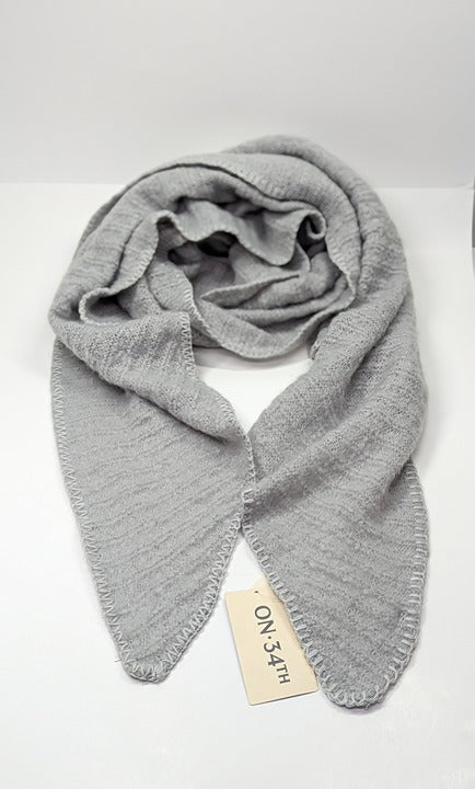 On 34th Women Grey Convertible Wrap Scarf Oversized 22" x 90" (MSRP $42)