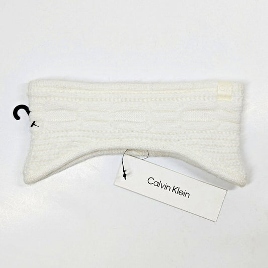 Calvin Klein Women's Cream Headband Chain Knit Pattern O/S (MSRP $44)