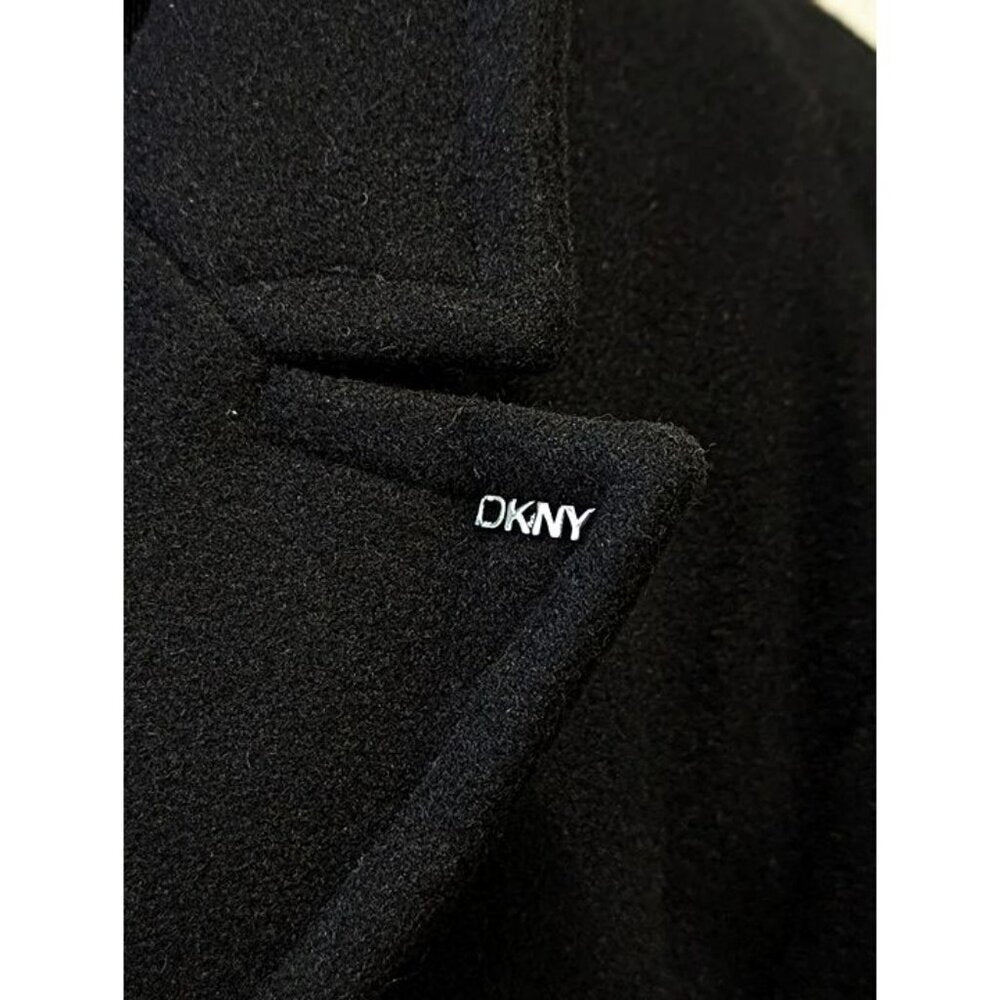 DKNY Petite Notched-Collar Double-Breasted Wrap Coat Size XL 16-18 (MSRP $350)