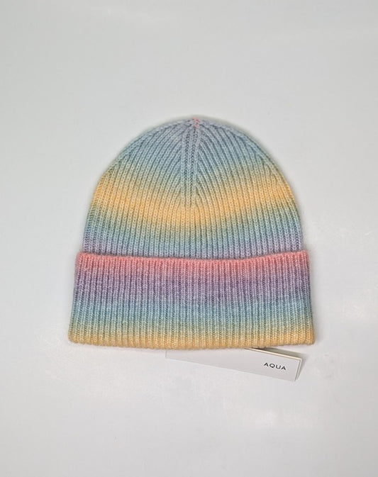 Aqua Women's Space Dye Rib Knit Cuff Beanie Hat (MSRP $58)