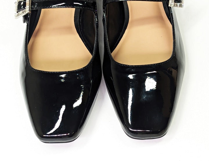 On 34th Women's Saadet Rhinestone-Buckle Mary Jane Flats Size 9.5 (MSRP $80)
