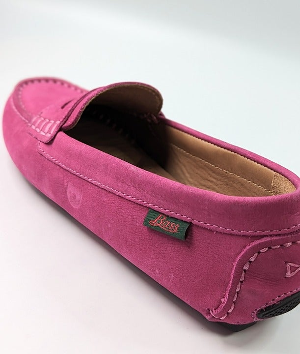 G.H. BASS Women's Dylan Driver Moc Loafers Magenta Suede Size 6 (MSRP $165)